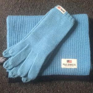 Ralph Lauren Scarf and Glove Set